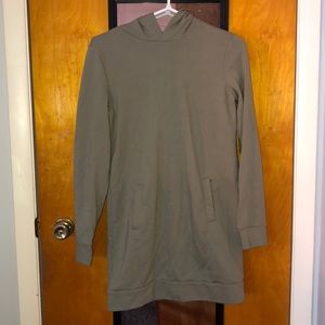 Hooded sweatshirt dress